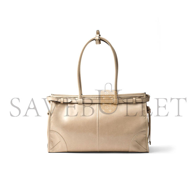 PRADA BONNIE LARGE LEATHER HANDBAG 1BA433 (38*24*12cm)